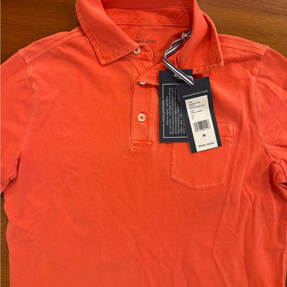 Boys Vineyard Vines Papaya Punch Polo Shirt - Picture 3 of 3